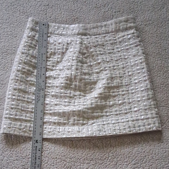 Banana Republic Cream Sequin A-Line Mini Skirt - Picture 3 of 5